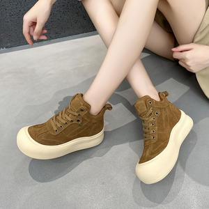 Zapatillas Deportivas de Mujer con Plataforma Alta, Estilo Casual para el Campus, Tallas 35 36 37 38 39 40 41 42 - Product Image 1