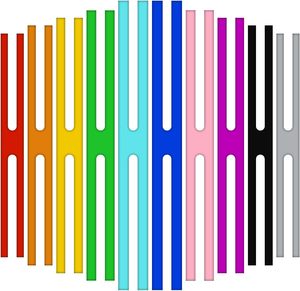 10ชิ้นยางยืดซิลิโคน H-band <span class=keywords><strong>9</strong></span>นิ้วคละสีแถบซิลิโคนยืดหยุ่นสำหรับสำนักงานบ้าน DIY - Product Image 1