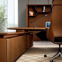 En Bois En Cuir de luxe Moderne Patron Bureau Exécutif Bureau