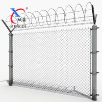 Cercado de eslabones de cadena de malla de diamante de red de alambre ciclónico galvanizado y PVC