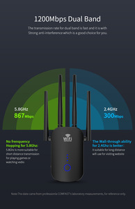Wi-fi portable mini <strong>tp</strong> link Lanyi LY-758AC wifi <strong>wireless</strong> <strong>routers</strong> boosters <strong>router</strong> wifi repeater 1200mbps Extender Booster - Product Image 3