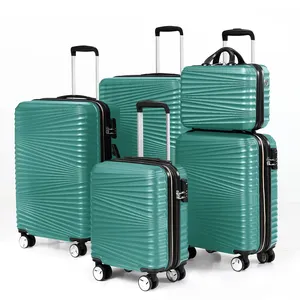Stock di fabbrica 4 pezzi Set valigia da viaggio 14 20 24 28 pollici trolley rigido Set di bagagli su ruote