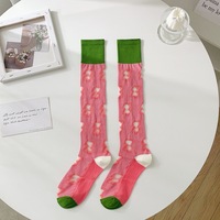 Chaussettes mi-mollet en soie de verre pour femme, modèle tendance 2026, couleur bonbon, style JK, mignonnes et polyvalentes