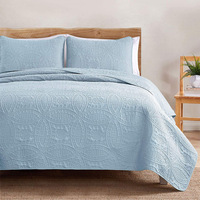 Ensemble de literie avec couette, drap de lit, couvre-lit, ensemble de couvre-lit-technologie de courtepointe à ultrasons-ensemble de courtepointe 3 pièces