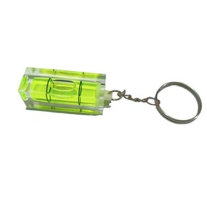 Mini acrylic mức độ tinh thần bong bóng keychain với 40x15x15 vuông mức độ bong bóng - Product Image 1