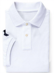 Chemise rose à manches courtes pour homme, 100 % coton piqué, coupe classique, style décontracté, couleur unie, col roulé, fermeture frontale rapide - Product Image 2