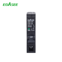 EBASEE Mini Minyatür Devre Kesiciler SİYAH 1p 2p 3p 4p 1~63A  4.5KA 6KA  C32 AC MCB