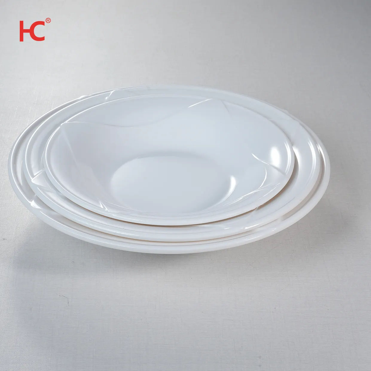 T2510.5 우아한 레스토랑 깊은 접시와 접시 라운드 깨지지 않는 플라스틱 식기 100% 멜라민 식기 수프 그릇 세트