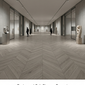 Parquet Chevron en Chêne Gris Certifié Écologique à Installation Rapide, Stabilité de la Teinte, Qualité Supérieure pour Projets Résidentiels - Product Image 2