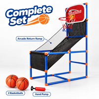 Kinder-Basketball-Wurfmaschine mit Ballrückführungsrampe, Indoor-Sportspielset für Großhändler und Online-Händler