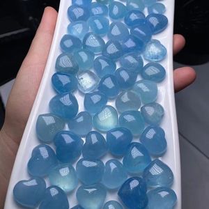 อัญมณีทรงหลังเบี้ยสีฟ้าพลอยอะความารีนธรรมชาติขายส่งจากโรงงาน - Product Image 5