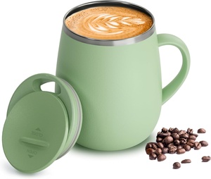 Gobelet isotherme moderne en acier inoxydable à double paroi de 300 ml avec couvercle anti-fuite, sans BPA, isolation thermique 12-24 heures pour café - Product Image 4