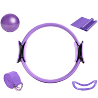 Kit de accesorios de Pilates, Mini Bola de ejercicio y bandas de resistencia, Círculo Mágico, paquete para entrenamiento central y fisioterapia
