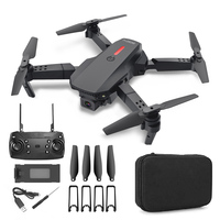 Drone FPV E88 4K HD Mini en plastique avec caméra WiFi 1080p, transmission en temps réel, fonction Suivez-moi, Quadricoptère RC, idéal pour débutants