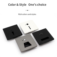 Kit d'éclairage LED encastré intelligent à détecteur de mouvement pour escalier, en aluminium, carré, pour couloir, chambre et escalier