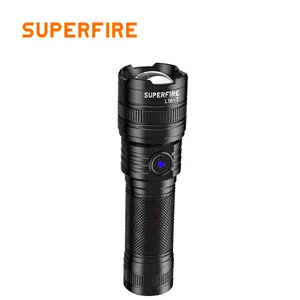 Hot selling rechargeable flashlight waterproof focusing flashlight with tail rope one button switch