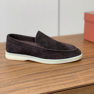 Mocassini piatti da <span class=keywords><strong>uomo</strong></span> all'ingrosso, in pelle scamosciata, comodi, traspiranti, slip-on, per camminare, per <span class=keywords><strong>uomo</strong></span> e donna, taglia Lazy - Product Image 4
