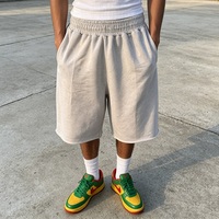 Shorts de survêtement baggy pour homme, longueur trois-quarts au genou, en coton vieilli, style streetwear, délavé à l'acide, personnalisé OEM