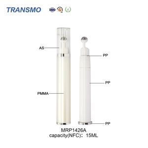 Tubes PE multicouches vides de 15 ml pour crème contour des yeux avec applicateur de massage et bouchon à vis pour sérum de soin de la peau - Product Image 3