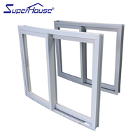 Arch Curved Thermal Break Aluminio Calor Soak Aislado Tinte de color templado Sliding Stay Windows