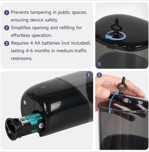 <b>Portable</b> Battery-Powered Automatic Sensor Soap Dispenser-Wall-Mounted Touchless <b>Hand</b> <b>Washing</b> <b>Station</b> for Outdoor Use - Product Image 3