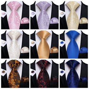 All'ingrosso su ordinazione Jacquard oro nero cravatta di seta da uomo cravatte <span class=keywords><strong>con</strong></span> <span class=keywords><strong>tasca</strong></span> quadrato solido collo cravatta - Product Image 3