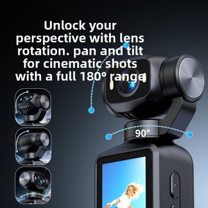 New <b>Gimbal</b> HD Support Sports <b>Camera</b> Handheld Pocket Smart Face Outdoor Travel With 1.97 Inch Screen TF Card LK-032 HD Video Reco - Product Image 2