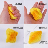 Jouets anti-stress en forme de petit pain réaliste à remontée lente, en PU souple, vente chaude, jouets pour enfants en gros