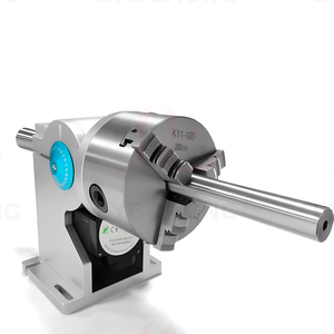 Axe rotatif universel à 3 griffes avec trou traversant, diamètre 80mm 100mm 125mm maximum pour graveur laser CO2 à fibre - Product Image 4
