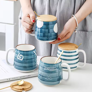 Modern Classic Cartoon Hand-Painted Western Porcelain Ceramic Mug Reusable Dishwasher Microwave Safe Customizable Ins Office - Product Image 3