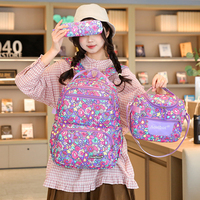 Sac d'école imperméable personnalisé pour enfants, vente en gros, grande capacité, ensemble 3-en-1 avec sacs à lunch pour écoliers