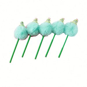 Crayons en bois standard de haute qualité, décorés de pompons adorables en forme de sapin de Noël, fournitures de papeterie en gros - Product Image 1