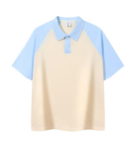 Produttori di Abbigliamento, Nuovi Arrivi Estivi Personalizzati, T-Shirt con Collo a Polo in 100% Cotone, Maniche Corte, 200 Grammi, Design Color Block <span class=keywords><strong>per</strong></span> Uomo - Product Image 4