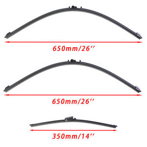 Essuie-glaces sans cadre pour Volkswagen Touareg 7L, jeu avant et arrière, lame en caoutchouc naturel - Product Image 3