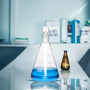 ขวดเออร์เลนเมเยอร์แบบมีจุก ทำจากแก้วบอโรซิลิเกต 3.3 คุณภาพสูง โปร่งใส ข้อต่อแบบมาตรฐานสำหรับห้องปฏิบัติการ - Product Image 5