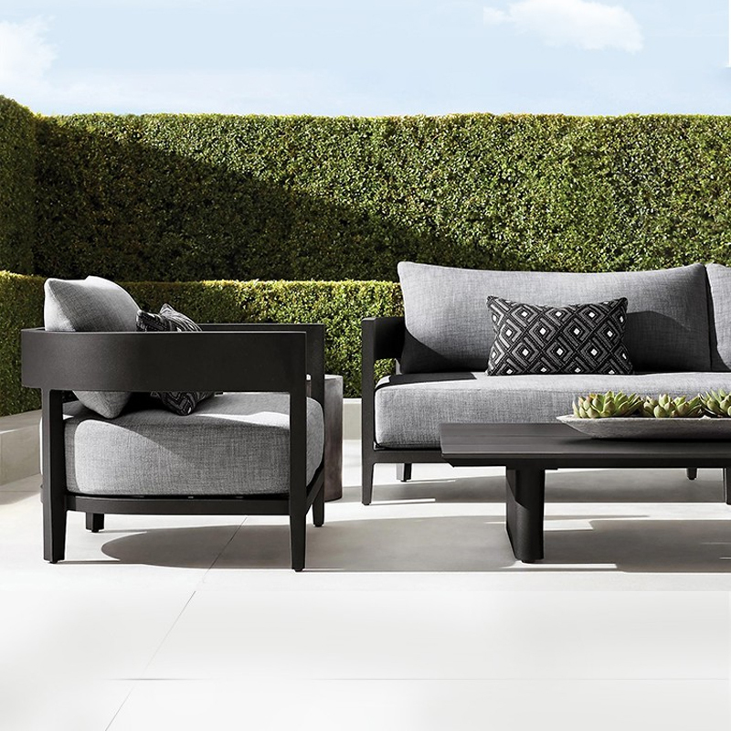 Luxury Modern Aluminum Outdoor Sofa Set for Garden Patio & Courtyard-Waterproof UV Resistant & Eco-Friendly