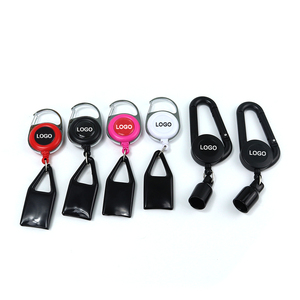 <b>Custom</b> Logo Retractable Plastic Keychain Holders With Carabiner And Clip For Storage Use - Product Image 1