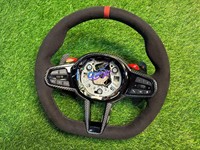 Volant sport en fibre de carbone et cuir pour modèles E90/E91/E92/E93 M3/Série 3 et Série 1