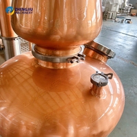 Alambic en cuivre ZJ 50-500L pour whisky, équipement de distillation de liqueur, fabricant d'équipements de distillation d'alcool
