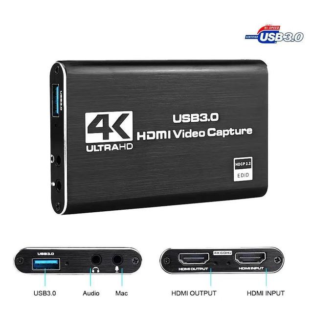 Cross-border USB3.0 HDMI4K Video Capture Card for Game Live Streaming Recording CJ-01 Model Universal OS Compatibility No