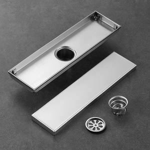 Desagüe de piso lineal de acero inoxidable para baño y hotel, con inserto de baldosa antiolor y prevención de reflujo, para ducha y lavado. - Product Image 4