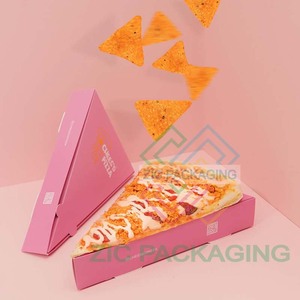 カスタムロゴ印刷生分解性使い捨てフォルダー包装用ピザ寿司ワッフルトライアングルスライスCMYK/Pantoneカラー - Product Image 1