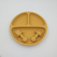 Offre Spéciale : Assiette Bébé en Silicone à Ventouse avec Compartiments – Vaisselle Enfant en Silicone