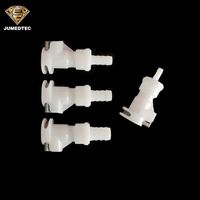 Raccord rapide en ligne à surface lisse pour tube en plastique de 3/8 po, basse pression, en polycarbonate de qualité médicale