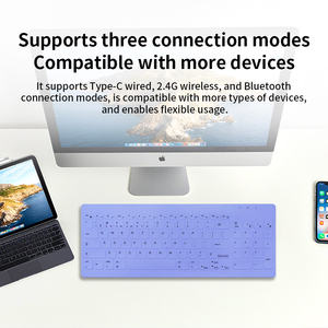 HengYu New 96-Key Silent Membrane Waterproof Wireless <b>USB</b> Type-C Gaming Portable <b>Keyboard</b> - Product Image 4