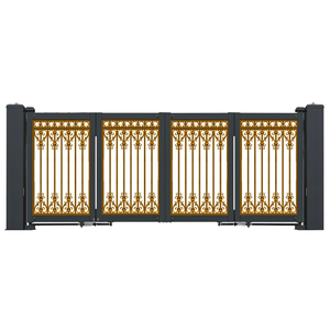 Hiện đại nhôm gấp cổng tự động cổng cho công viên vườn khách sạn sơn tĩnh điện cổng ngoài trời có thể thu vào gấp cổng - Product Image 2