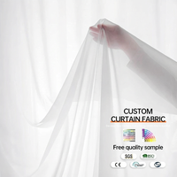 Tissu Voile Uni 100% Polyester Doux et Transparent Blanc pour Rideaux de Fenêtre - Fournisseur d'Usine CC-806