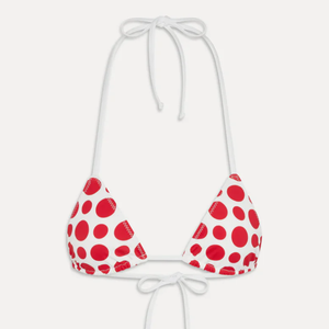 Sexy Bikini Rosso e Bianco a Pois da Donna, Set Triangolare con Allacciatura Laterale, Costume da Bagno Retrò Due Pezzi, Abbigliamento da Spiaggia - Product Image 4