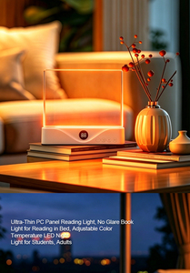 LED Book <b>Light</b> with <b>Timer</b> Stepless Dimming Ultra-Thin Eye-Care Reading Lamp USB Rechargeable for Bedroom 670 nm red <b>Light</b> - Product Image 4