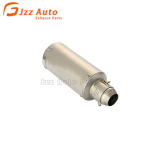 Silencieux d'échappement universel pour <span class=keywords><strong>moto</strong></span>, argenté, diamètre d'entrée 51 mm, diamètre de sortie 89 mm, corps 245 mm, longueur totale - Product Image 4